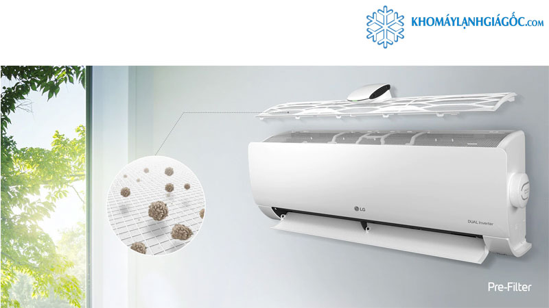 Máy lạnh LG Inverter 1.5 HP V13API lọc sạch bụi mịn giúp mang lại không khí trong lành