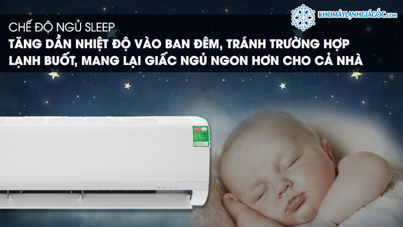 Máy lạnh Midea 2.5 HP MSAB1-24CRN1 giúp bạn ngủ sâu giấc hơn đặc biệt là người lớn tuổi & trẻ nhỏ