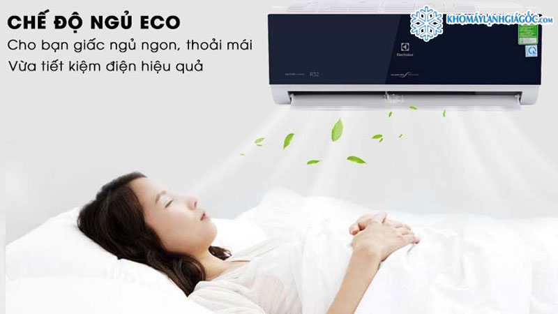 Máy lạnh Electrolux Inverter 1HP ESV09CRO-C1 tự điều chỉnh nhiệt độ thei thân nhiệt giúp mang lại giấc ngủ sâu và êm ái cho người sử dụng 