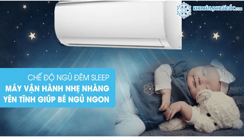 Máy lạnh Midea Inverter 1.5 HP MSFR-13CRDN8 tự điều chỉnh nhiệt độ thei thân nhiệt giúp mang lại giấc ngủ sâu và êm ái cho người sử dụng 