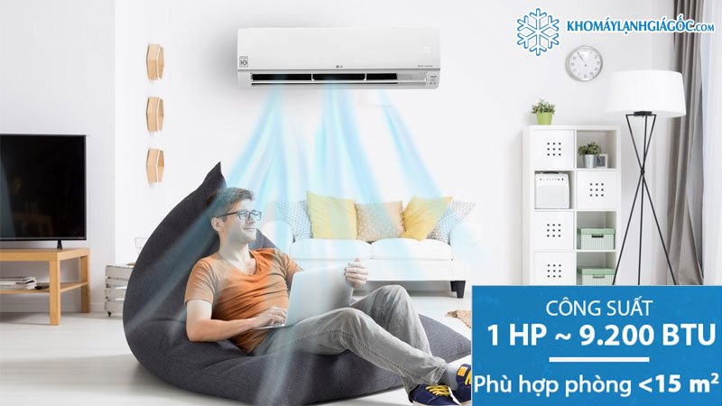 Máy lạnh LG Inverter 1 HP V10API phù hợp cho phòng có diện tích dưới 15m2