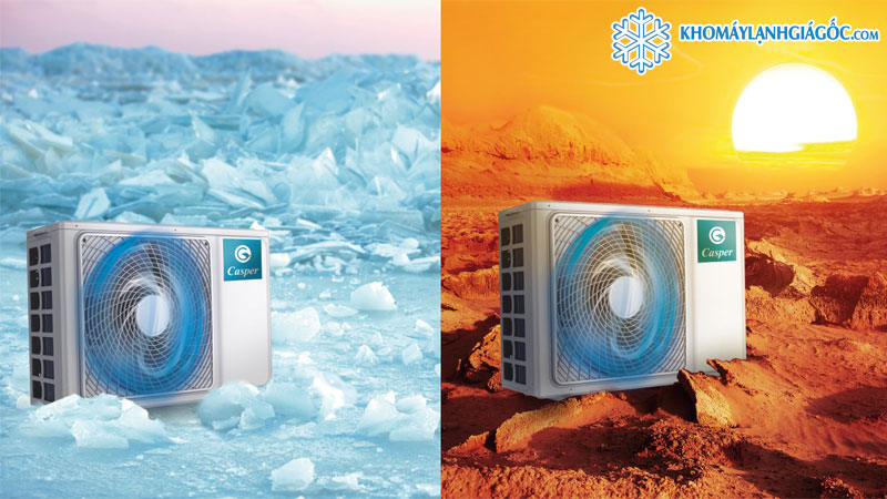 Máy lạnh Casper 2 HP SC-18FS32 có dàn tản nhiệt mạ vàng thách thức mọi thời tiêt
