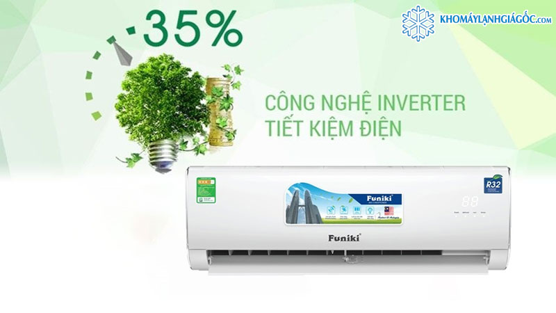 Máy lạnh Funiki 2.5HP HSC24TMU có máy nén tiết kiệm điện lên đến 35%