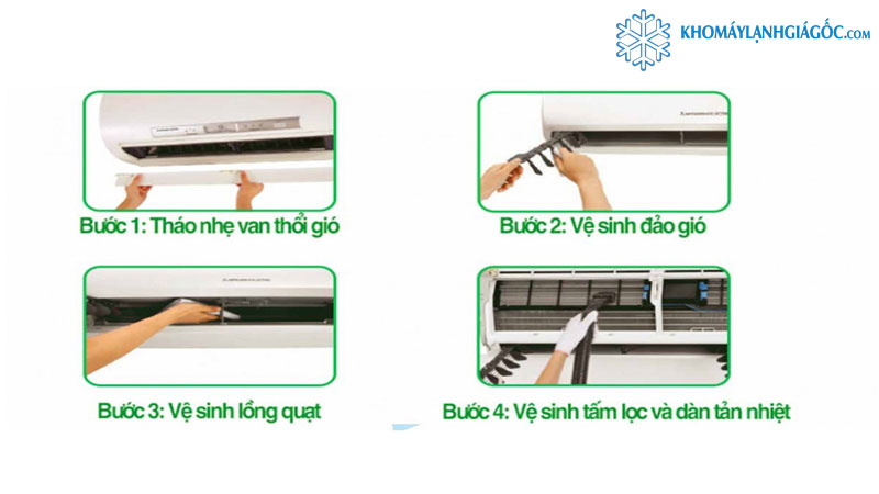 Với máy lạnh Mitsubishi Electric inverter 1.5 HP MSY-JP35VF bạn có thể tiwj vệ sinh tại nhà