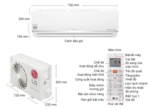Máy Lạnh LG Inverter 1 HP V10ENW