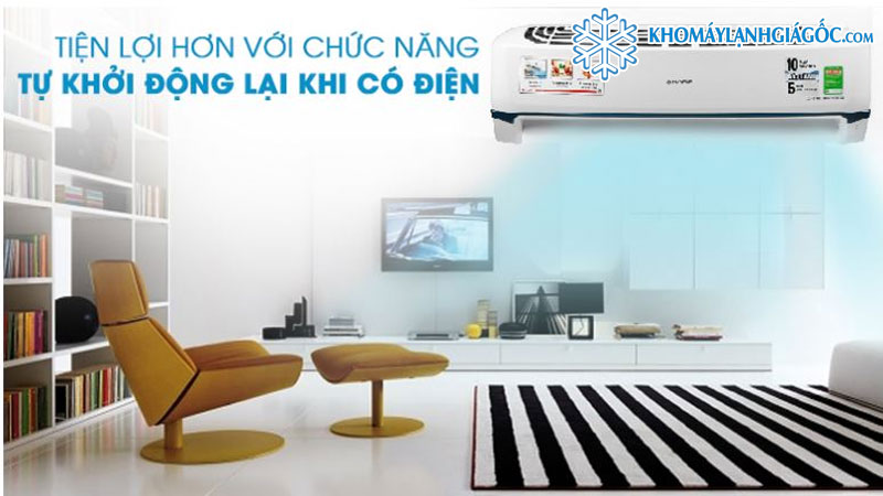 Máy lạnh Sharp inveter 2JP AH-X18XEW có chức năng tự khởi động lại khi có điện