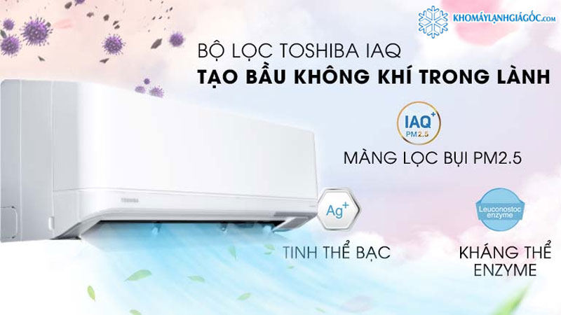 Máy lạnh Toshiba Inverter 1 HP RAS-H10C4KCVG-V lọc sạch bụi mình với công nghệ IAQ