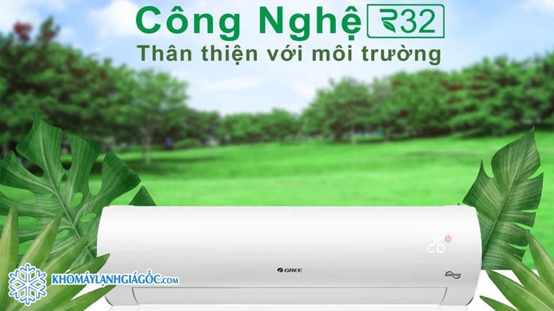 Máy Lạnh Gree Inverter 1.5 HP COSMO12CI (Model 2024) 16 Máy lạnh Gree Inverter 1.5 HP GWC12PB-K3D0P4 sử dụng Gas R32 thân thiện với môi trường