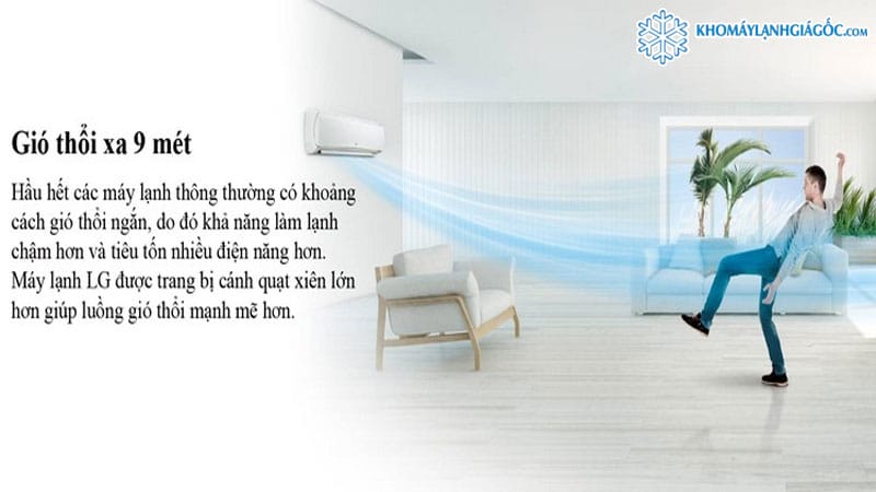 Chế độ gió xa dễ chịu phù hợp cho gia đình có người già và trẻ nhỏ