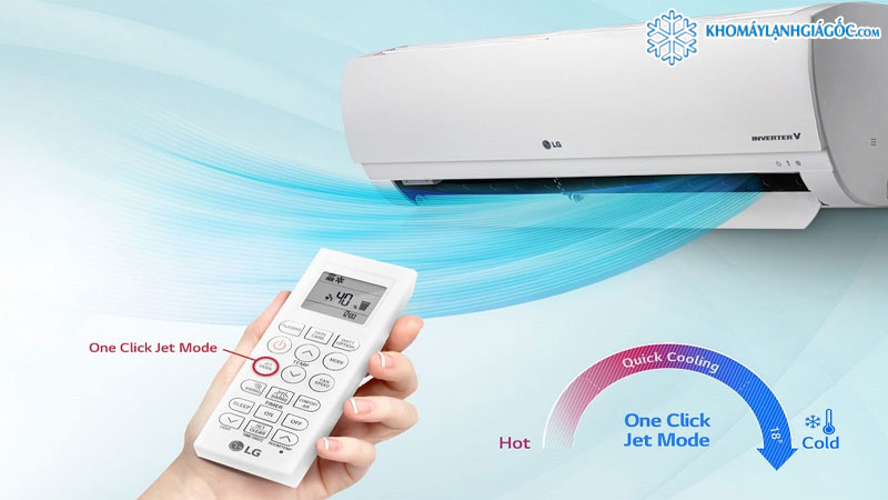 Máy Lạnh LG Inverter 2 HP V18ENF1 làm lạnh nhanh tức thì chỉ trong vòng 3 phút