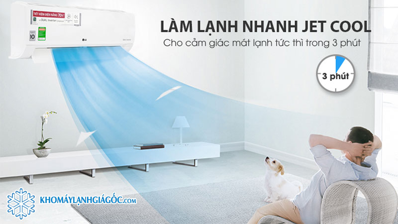 Máy lạnh LG Inverter 1.5 HP V13API mang lại cho bạn cảm giác mát lạnh tức thì