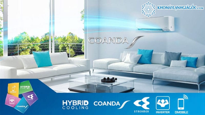 Luồng gió coanda giúp bạn cảm cảm giác hơi lạnh 1 cách thoải mái nhất