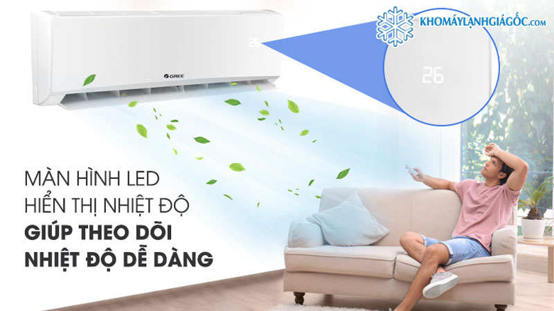 Máy Lạnh Gree 2.5 HP COSMO24CN (Model 2024) 6 Máy lạnh Gree 2.5 HP GWC24KE-K6N0C4 có màn hình hiển thị nhiệt độ tiện lợi