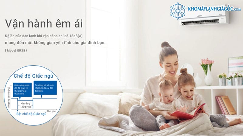 Máy lạnh Mitsubishi Electric inverter 1.5 HP MSY-JP35V vận hành siêu êm ái mang lại cho bạn những giây phút thư giãn nhất